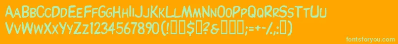 Thinxscapsssk Font – Green Fonts on Orange Background