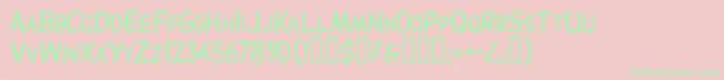 Thinxscapsssk Font – Green Fonts on Pink Background