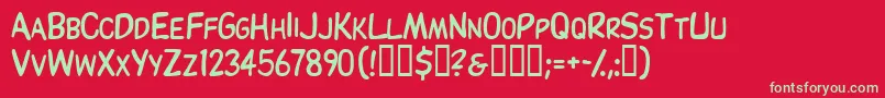 Thinxscapsssk Font – Green Fonts on Red Background