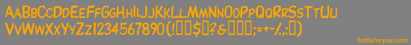 Thinxscapsssk Font – Orange Fonts on Gray Background