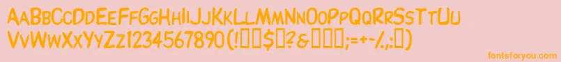 Thinxscapsssk Font – Orange Fonts on Pink Background