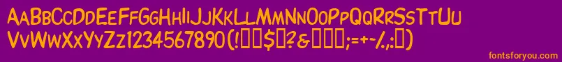 Thinxscapsssk Font – Orange Fonts on Purple Background