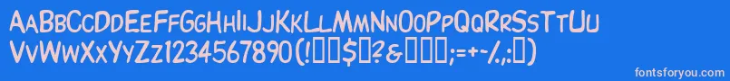 Thinxscapsssk Font – Pink Fonts on Blue Background