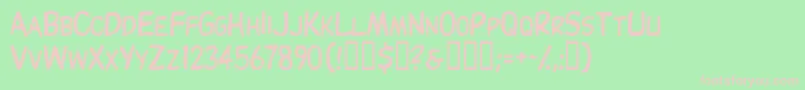 Thinxscapsssk Font – Pink Fonts on Green Background
