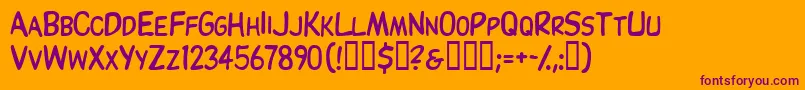 Thinxscapsssk Font – Purple Fonts on Orange Background