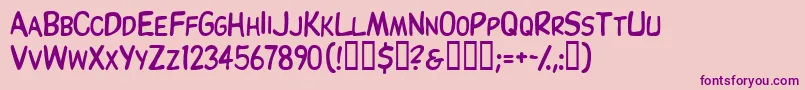 Thinxscapsssk Font – Purple Fonts on Pink Background