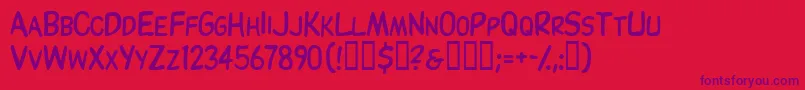 Thinxscapsssk Font – Purple Fonts on Red Background