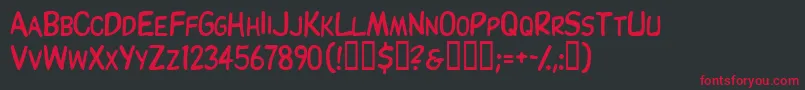 Thinxscapsssk Font – Red Fonts on Black Background