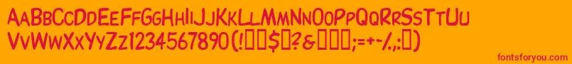 Thinxscapsssk Font – Red Fonts on Orange Background