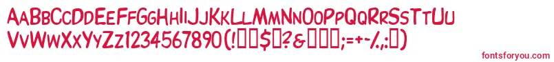 Thinxscapsssk Font – Red Fonts on White Background