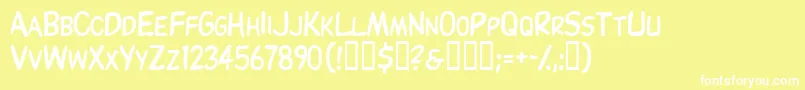 Thinxscapsssk Font – White Fonts on Yellow Background