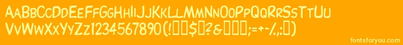 Thinxscapsssk Font – Yellow Fonts on Orange Background