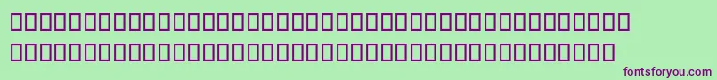 DaVinciForward-fontti – violetit fontit vihreällä taustalla