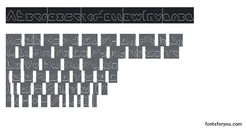 Schriftart AbstrasctikHollowInverse – Alphabet, Zahlen, spezielle Symbole