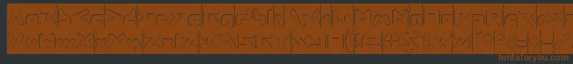 Czcionka AbstrasctikHollowInverse – brązowe czcionki na czarnym tle