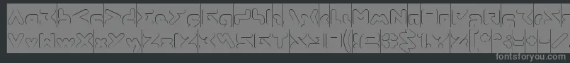 Czcionka AbstrasctikHollowInverse – szare czcionki na czarnym tle