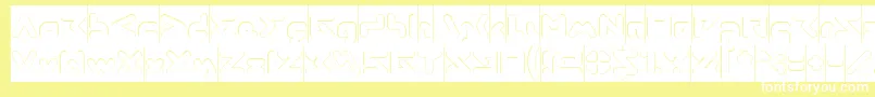 AbstrasctikHollowInverse Font – White Fonts on Yellow Background