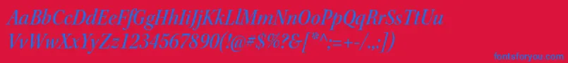 KeplerstdMediumscnitsubh Font – Blue Fonts on Red Background