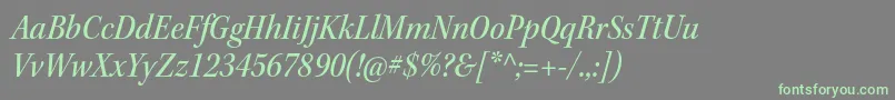 KeplerstdMediumscnitsubh Font – Green Fonts on Gray Background
