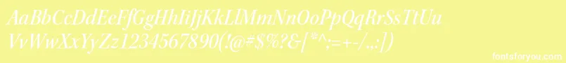 フォントKeplerstdMediumscnitsubh – 黄色い背景に白い文字