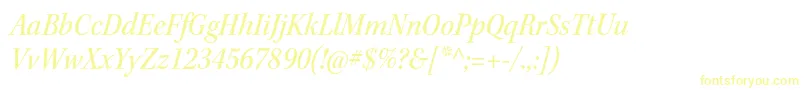 KeplerstdMediumscnitsubh-fontti – keltaiset fontit valkoisella taustalla