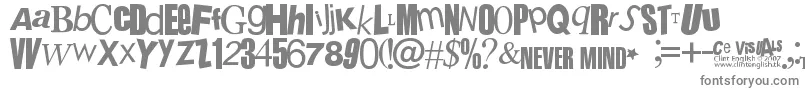 SexPistols Font – Gray Fonts on White Background