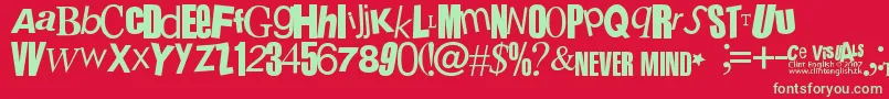 More about SexPistols Font SexPistols Font – Green Fonts on Red Background