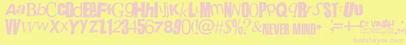 SexPistols Font – Pink Fonts on Yellow Background