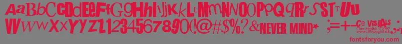 SexPistols Font – Red Fonts on Gray Background