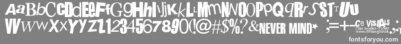 フォントSexPistols – 灰色の背景に白い文字