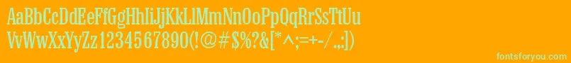 More about ColonelRegular Font ColonelRegular Font – Green Fonts on Orange Background
