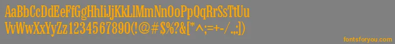 ColonelRegular Font – Orange Fonts on Gray Background