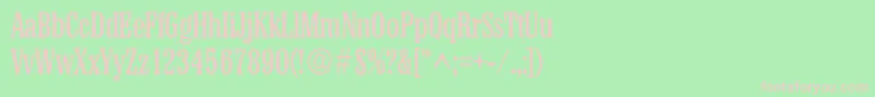 Шрифт ColonelRegular – розовые шрифты на зелёном фоне