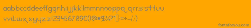 フォントPiranha – オレンジの背景に灰色の文字