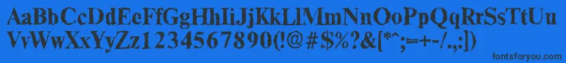 ThamesrandomBold Font – Black Fonts on Blue Background