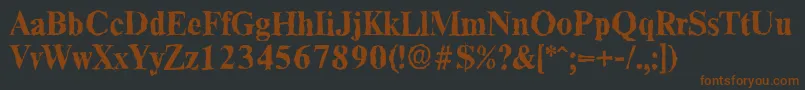 ThamesrandomBold Font – Brown Fonts on Black Background