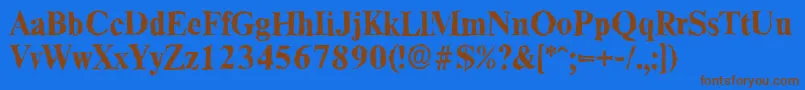 ThamesrandomBold Font – Brown Fonts on Blue Background