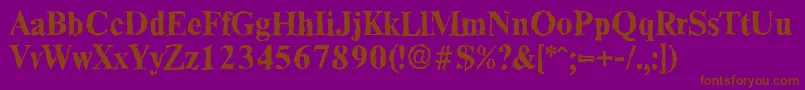 ThamesrandomBold Font – Brown Fonts on Purple Background