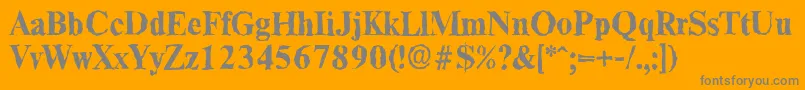 ThamesrandomBold Font – Gray Fonts on Orange Background
