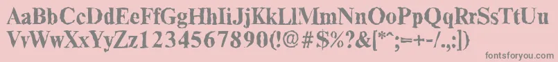 ThamesrandomBold Font – Gray Fonts on Pink Background