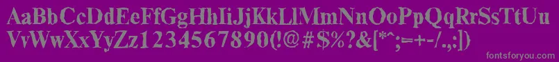 Czcionka ThamesrandomBold – szare czcionki na fioletowym tle