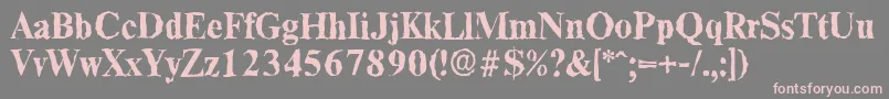 ThamesrandomBold Font – Pink Fonts on Gray Background
