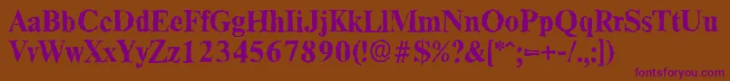 ThamesrandomBold Font – Purple Fonts on Brown Background