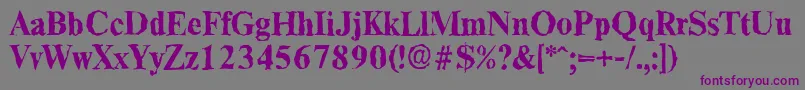 ThamesrandomBold Font – Purple Fonts on Gray Background