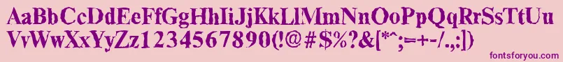 ThamesrandomBold Font – Purple Fonts on Pink Background