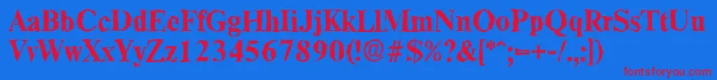 ThamesrandomBold Font – Red Fonts on Blue Background
