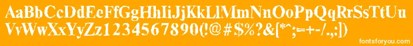 ThamesrandomBold Font – White Fonts on Orange Background