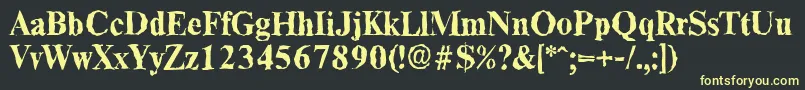 ThamesrandomBold Font – Yellow Fonts on Black Background
