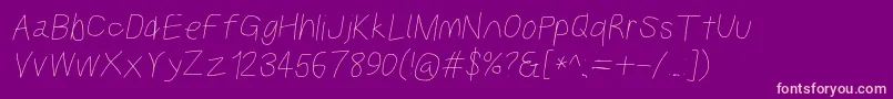 Kabinamedobl Font – Pink Fonts on Purple Background