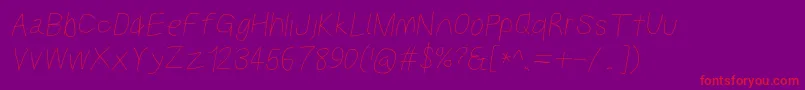 Kabinamedobl Font – Red Fonts on Purple Background